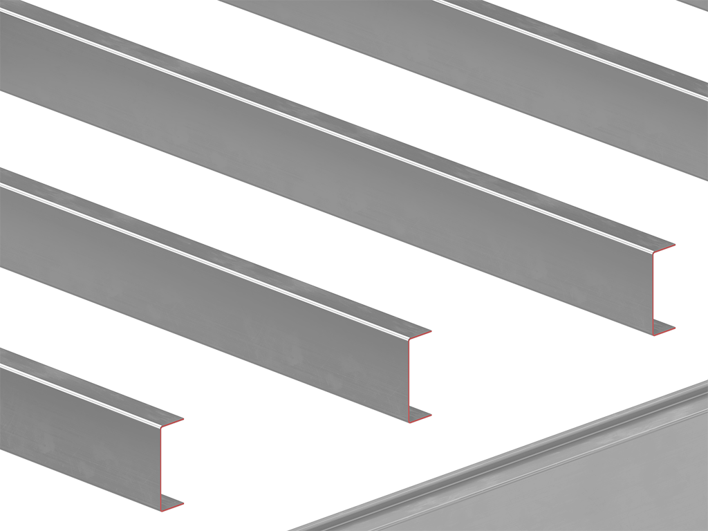 Конструкция каркаса на универсальных рамах. Второстепенный профиль (балка).